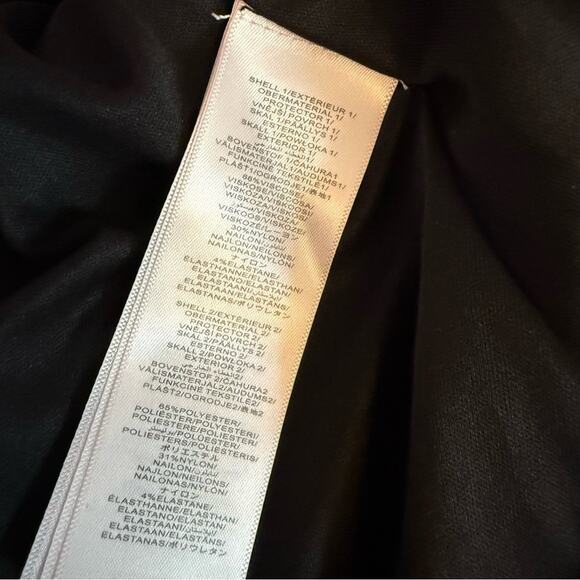 ADRIANNA BY ADRIANNA PAPELL Ponte Taffeta Drop Waist Flounce Dress Black Sz 12 - Picture 8 of 10